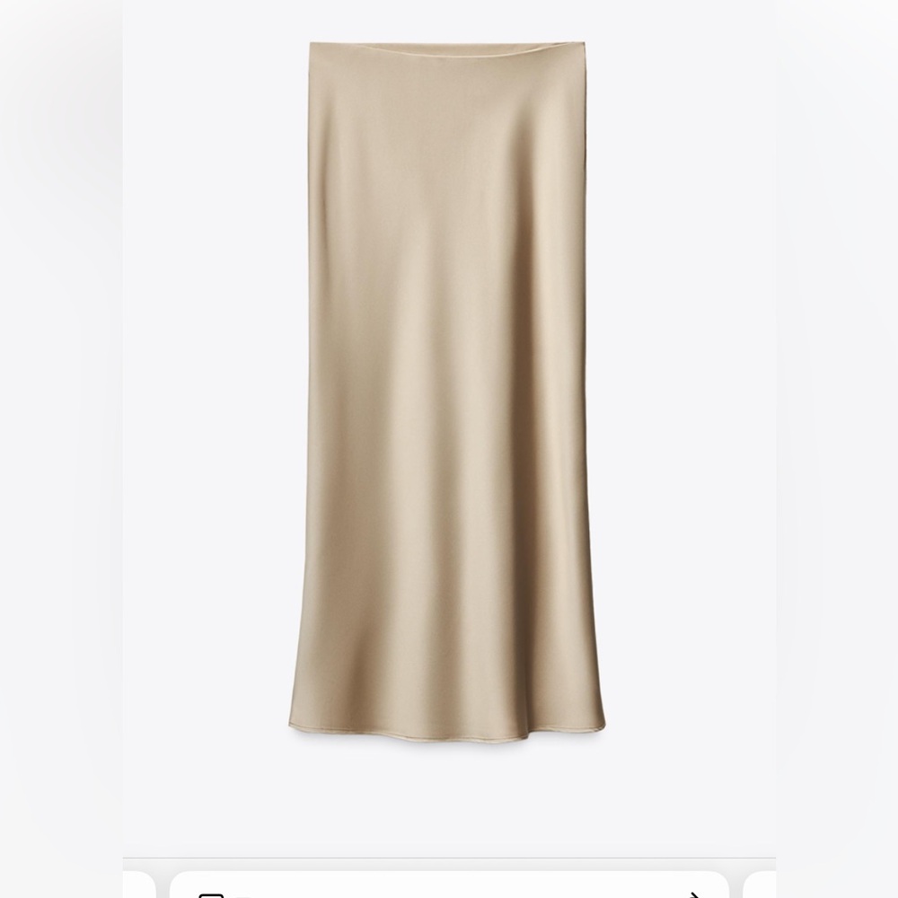 Zara gold Satin Skirt